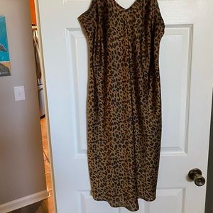 A New Day Leopard Print Slip Dress L